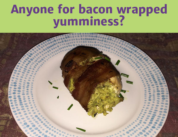 Perfectly Paleo Grilled Bacon Wrapped Guacamole Stuffed Chicken