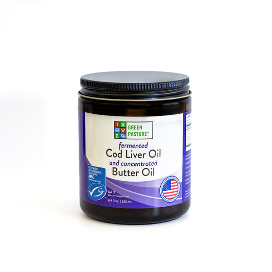 Green Pasture Butter Oil and Fermented Cod Liver Oil Blend - Gel