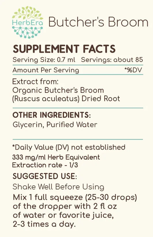 HerbEra Butcher's Broom Tincture