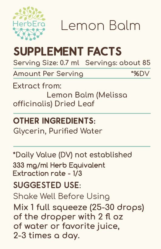 HerbEra Lemon Balm Tincture